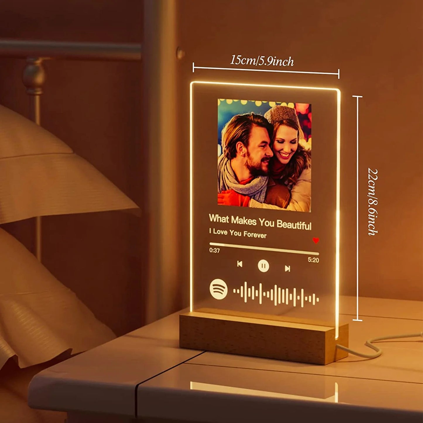 Customizable Spotify Photo Music Plaque Night Light *Best Seller*