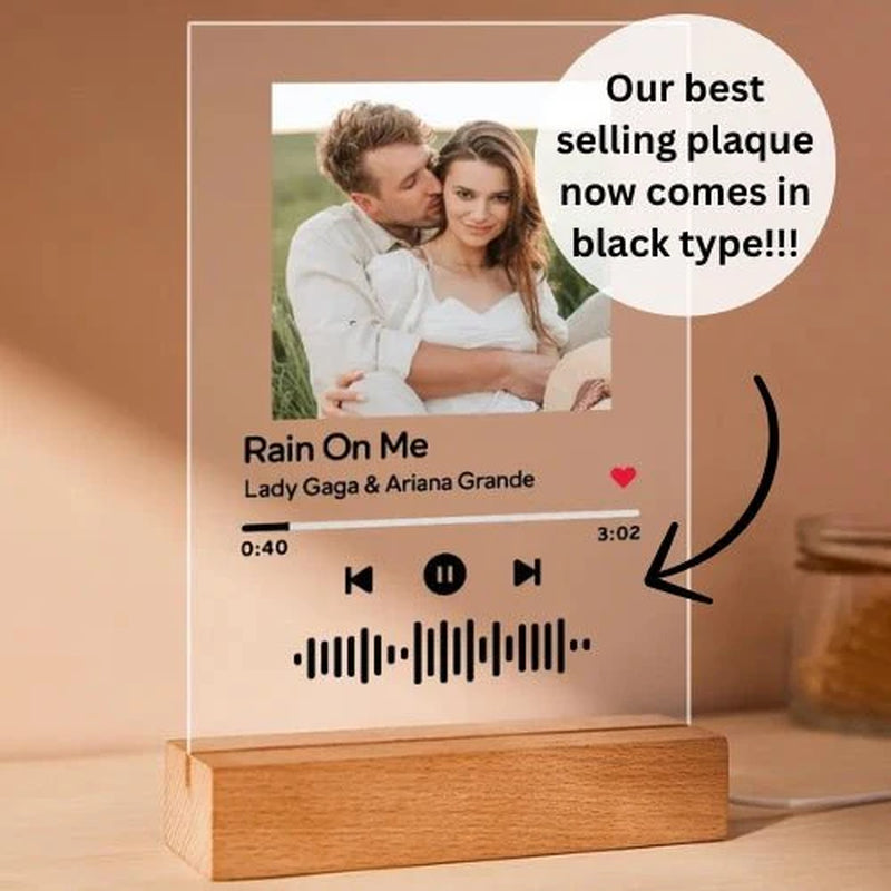 Customizable Spotify Photo Music Plaque Night Light *Best Seller*